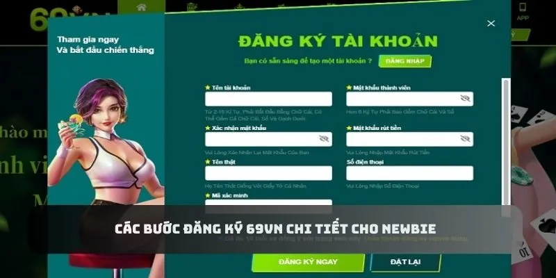 Các bước đăng ký 69VN chi tiết dành cho newbie